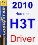 Driver Wiper Blade for 2010 Hummer H3T - Premium