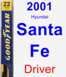 Driver Wiper Blade for 2001 Hyundai Santa Fe - Premium