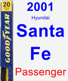 Passenger Wiper Blade for 2001 Hyundai Santa Fe - Premium