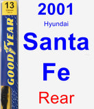 Rear Wiper Blade for 2001 Hyundai Santa Fe - Premium