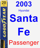 Passenger Wiper Blade for 2003 Hyundai Santa Fe - Premium