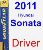 Driver Wiper Blade for 2011 Hyundai Sonata - Premium