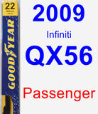 Passenger Wiper Blade for 2009 Infiniti QX56 - Premium