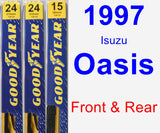 Front & Rear Wiper Blade Pack for 1997 Isuzu Oasis - Premium