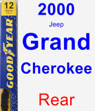 Rear Wiper Blade for 2000 Jeep Grand Cherokee - Premium