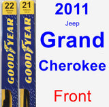 Front Wiper Blade Pack for 2011 Jeep Grand Cherokee - Premium