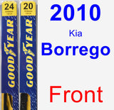 Front Wiper Blade Pack for 2010 Kia Borrego - Premium