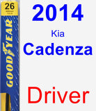 Driver Wiper Blade for 2014 Kia Cadenza - Premium