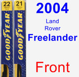Front Wiper Blade Pack for 2004 Land Rover Freelander - Premium