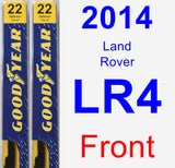 Front Wiper Blade Pack for 2014 Land Rover LR4 - Premium