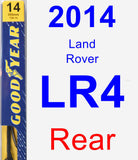 Rear Wiper Blade for 2014 Land Rover LR4 - Premium