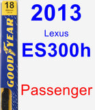 Passenger Wiper Blade for 2013 Lexus ES300h - Premium