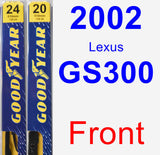 Front Wiper Blade Pack for 2002 Lexus GS300 - Premium