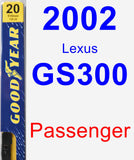 Passenger Wiper Blade for 2002 Lexus GS300 - Premium