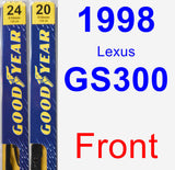 Front Wiper Blade Pack for 1998 Lexus GS300 - Premium