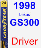 Driver Wiper Blade for 1998 Lexus GS300 - Premium