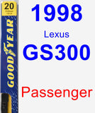 Passenger Wiper Blade for 1998 Lexus GS300 - Premium