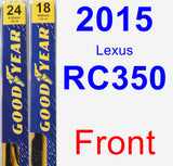Front Wiper Blade Pack for 2015 Lexus RC350 - Premium