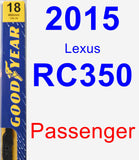 Passenger Wiper Blade for 2015 Lexus RC350 - Premium