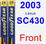 Front Wiper Blade Pack for 2003 Lexus SC430 - Premium
