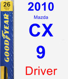 Driver Wiper Blade for 2010 Mazda CX-9 - Premium