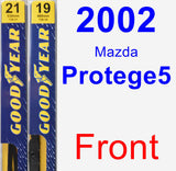 Front Wiper Blade Pack for 2002 Mazda Protege5 - Premium