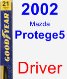 Driver Wiper Blade for 2002 Mazda Protege5 - Premium