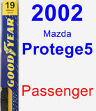 Passenger Wiper Blade for 2002 Mazda Protege5 - Premium