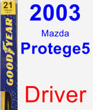 Driver Wiper Blade for 2003 Mazda Protege5 - Premium