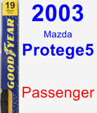 Passenger Wiper Blade for 2003 Mazda Protege5 - Premium