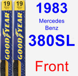 Front Wiper Blade Pack for 1983 Mercedes-Benz 380SL - Premium