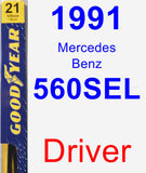 Driver Wiper Blade for 1991 Mercedes-Benz 560SEL - Premium