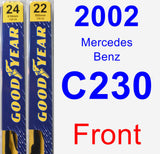 Front Wiper Blade Pack for 2002 Mercedes-Benz C230 - Premium