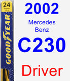 Driver Wiper Blade for 2002 Mercedes-Benz C230 - Premium