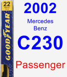 Passenger Wiper Blade for 2002 Mercedes-Benz C230 - Premium