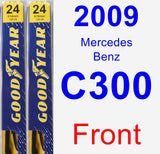 Front Wiper Blade Pack for 2009 Mercedes-Benz C300 - Premium