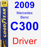 Driver Wiper Blade for 2009 Mercedes-Benz C300 - Premium