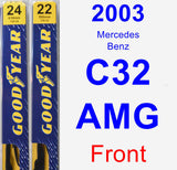Front Wiper Blade Pack for 2003 Mercedes-Benz C32 AMG - Premium