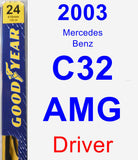 Driver Wiper Blade for 2003 Mercedes-Benz C32 AMG - Premium