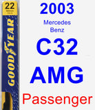 Passenger Wiper Blade for 2003 Mercedes-Benz C32 AMG - Premium