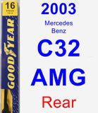 Rear Wiper Blade for 2003 Mercedes-Benz C32 AMG - Premium