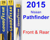 Front & Rear Wiper Blade Pack for 2015 Nissan Pathfinder - Premium