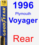 Rear Wiper Blade for 1996 Plymouth Voyager - Premium
