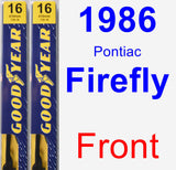 Front Wiper Blade Pack for 1986 Pontiac Firefly - Premium