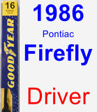 Driver Wiper Blade for 1986 Pontiac Firefly - Premium