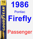 Passenger Wiper Blade for 1986 Pontiac Firefly - Premium