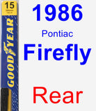 Rear Wiper Blade for 1986 Pontiac Firefly - Premium