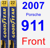 Front Wiper Blade Pack for 2007 Porsche 911 - Premium