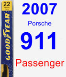 Passenger Wiper Blade for 2007 Porsche 911 - Premium