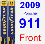 Front Wiper Blade Pack for 2009 Porsche 911 - Premium